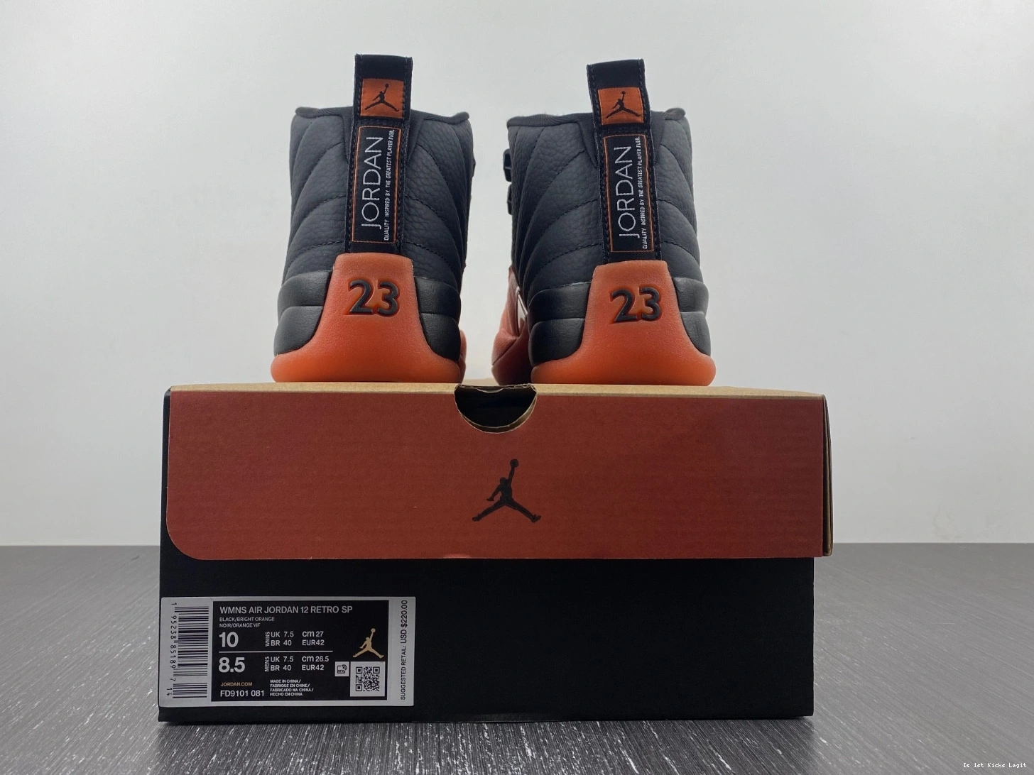 Orange Jordan Air 12 WMNS FD9101-081 Brilliant 0216